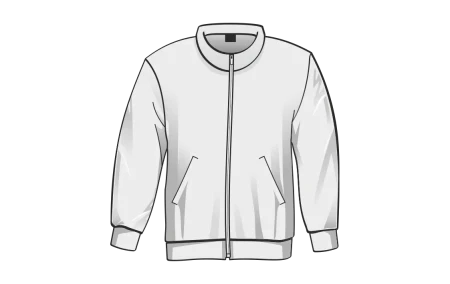 full-zip sweatshirt